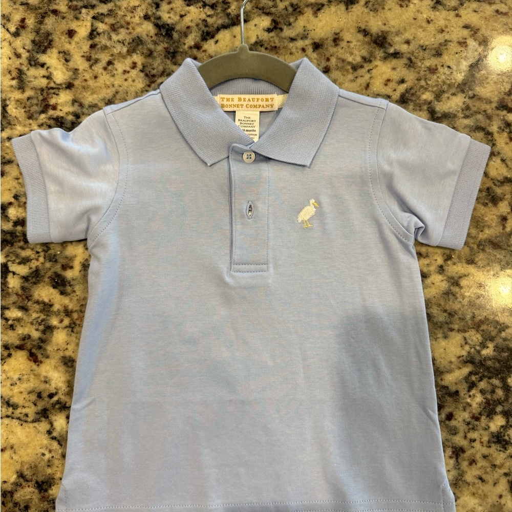 The Beaufort Bonnet Company Sky Blue Polo for Kids